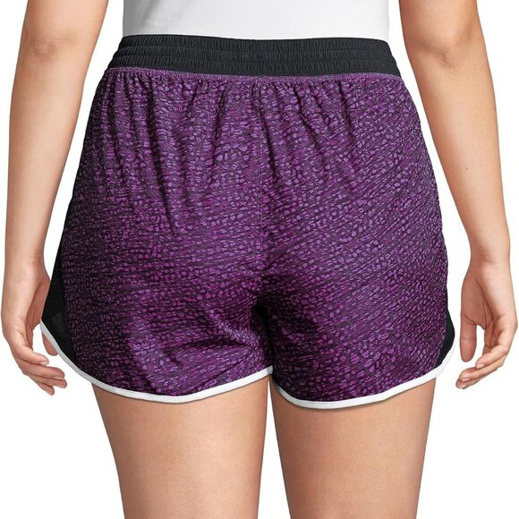 Brand New Womens Active Plus-Size Woven Running Shorts 5X Spot On Plum Keep Cool - Picture 2 of 3